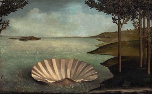 Aphrodite's clam shell, abandoned and empty.