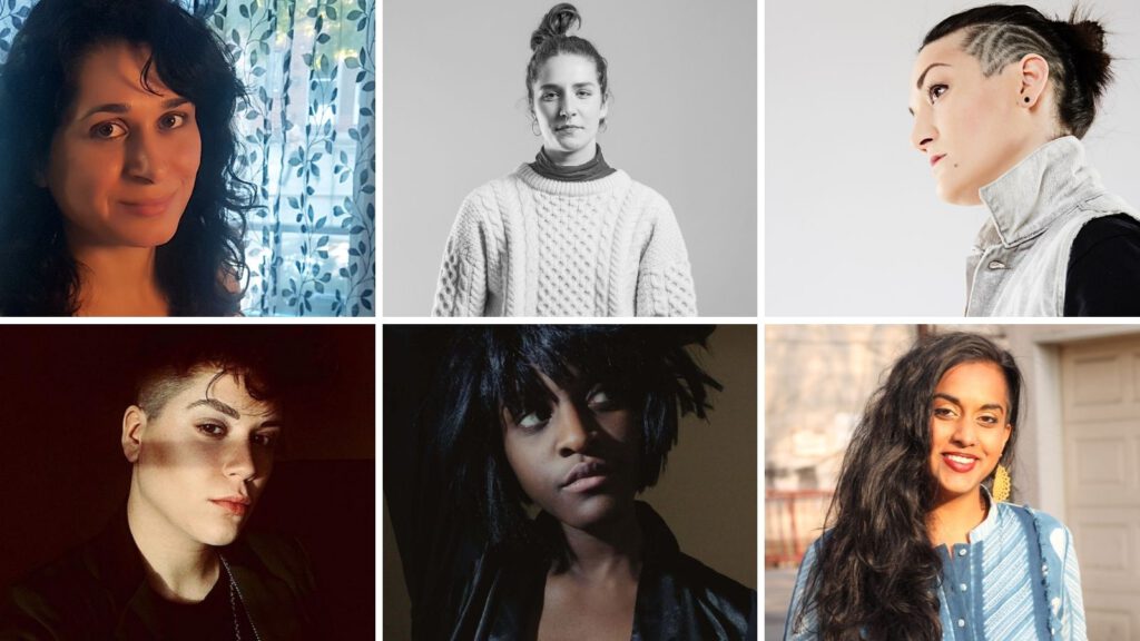 2 by 3 grid featuring the 2020-21 Write From the Hip playwrights.