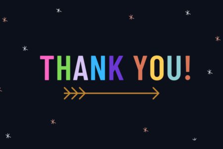 Text reading "Thank You!" in bright colours.