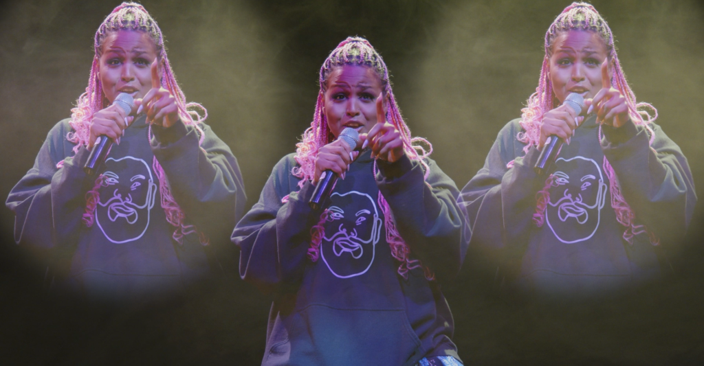 A photo of Fatuma Adar in "She’s Not Special" (2023). Photo: Roy Del Sol