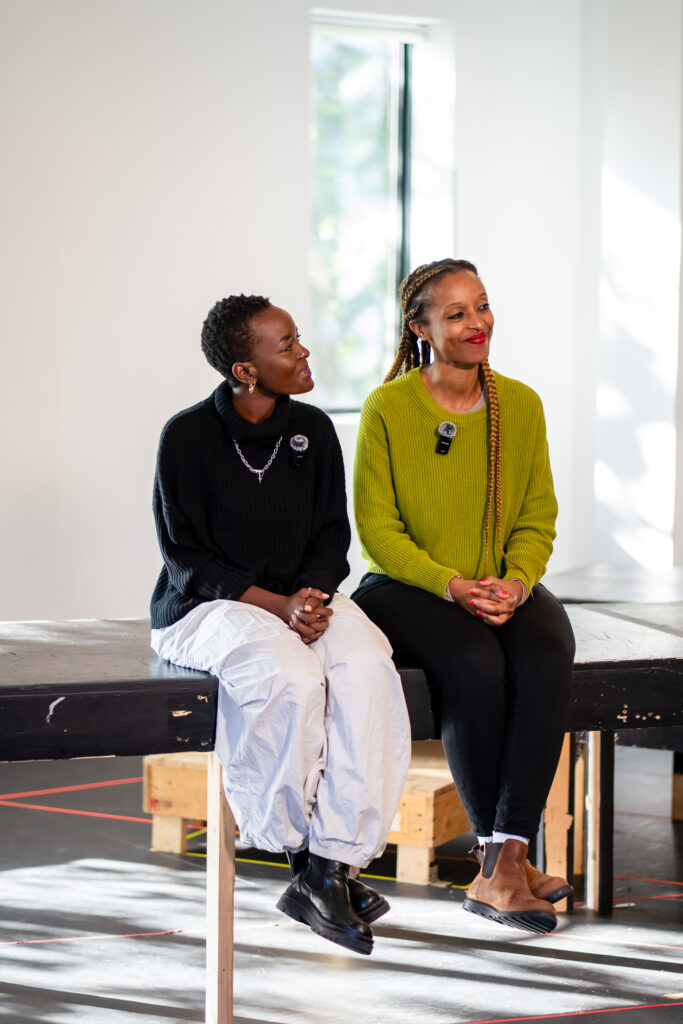 Germaine Konji, right, rehearses as part of their Shadow Residency.
